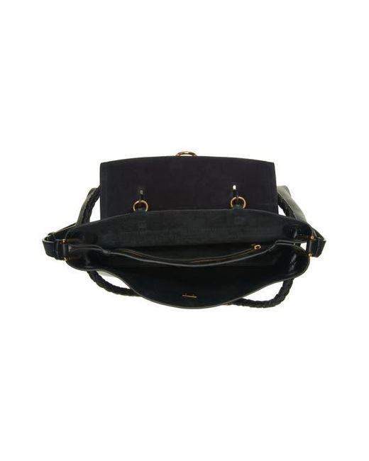 Bottega Veneta Black Ciao Ciao Knot Detail Leather Top Handle Bag