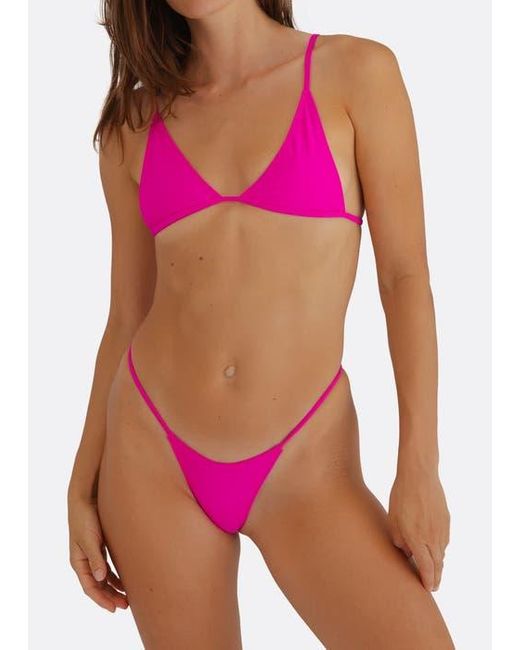 Minimale Animale Pink Wall Street Thong Bikini Bottom
