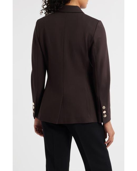 Anne Klein Black Stacked Pocket One-Button Blazer