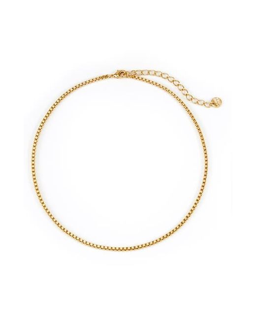 Brook and York White Emma Box Chain Choker