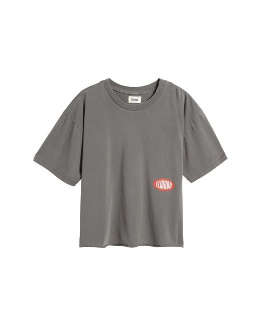 Elwood Gray Crop Jersey Graphic T-shirt for men