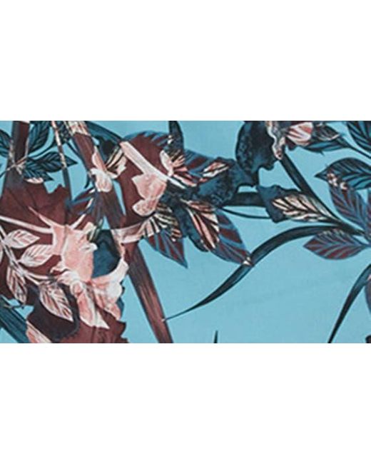 AllSaints Blue Bryony Batu Floral Print Slipdress