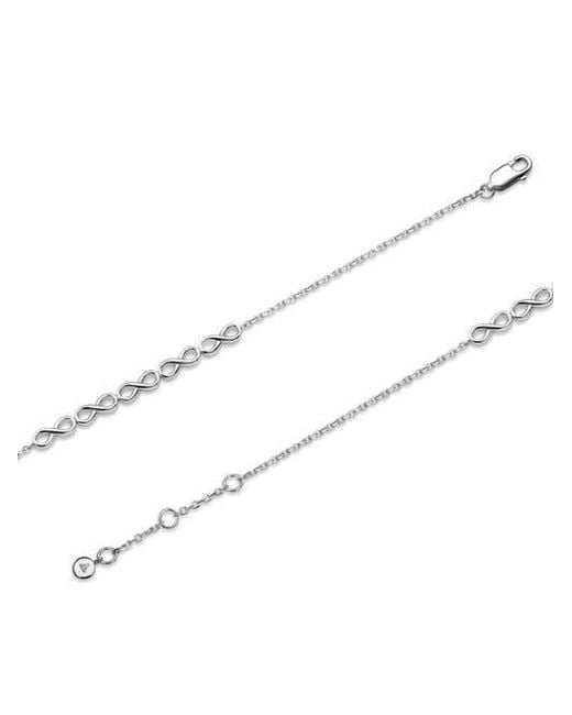 DEVATA White Infinity Chain Bracelet