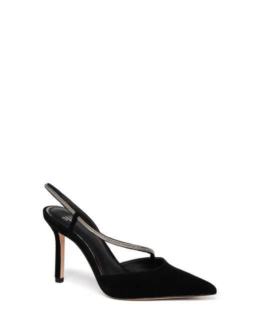 PAIGE Stephanie Slingback Pointed Toe Pump in Black | Lyst