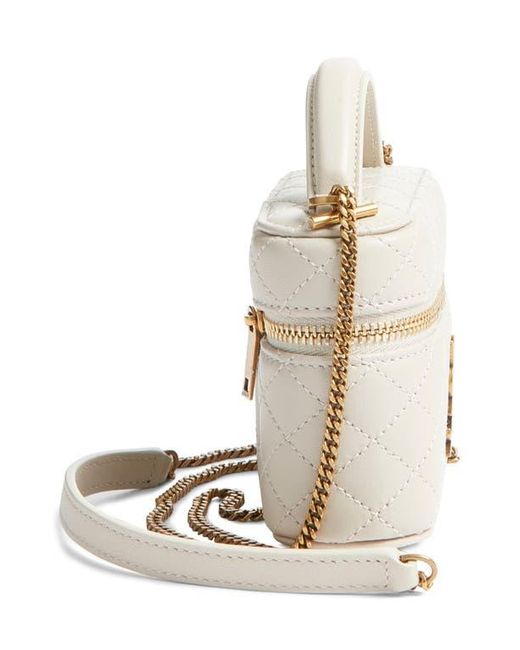 Saint Laurent Natural Micro Gaby Quilted Leather Vanity Crossbody Bag