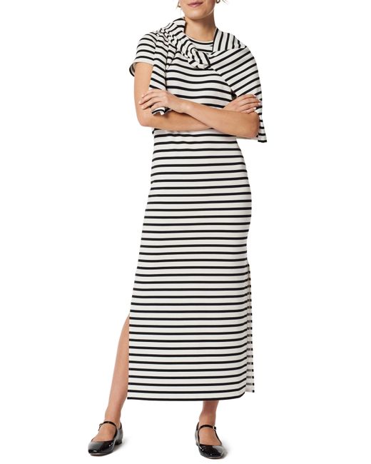 Spanx White Spanx Airessentials Stripe Side Slit Maxi Dress