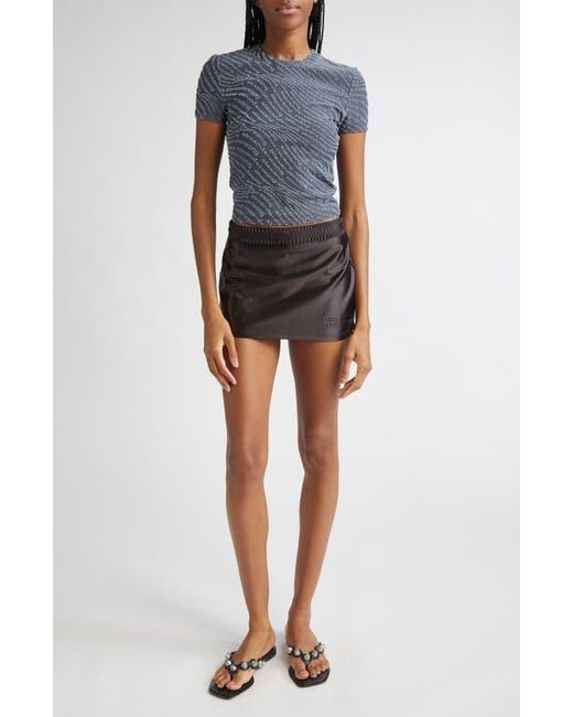 Alexander Wang Blue Logo Jacquard Baby Tee