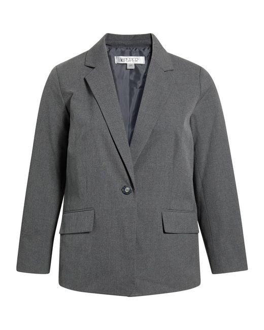 Kasper Gray One-Button Jacket
