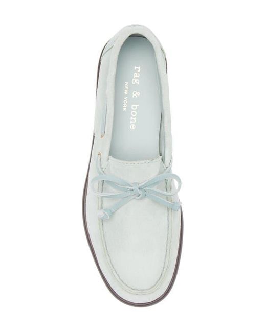 Rag & Bone White Carter Boat Shoe