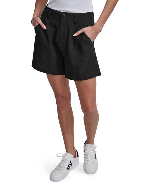 DKNY Black Crinkle Shorts