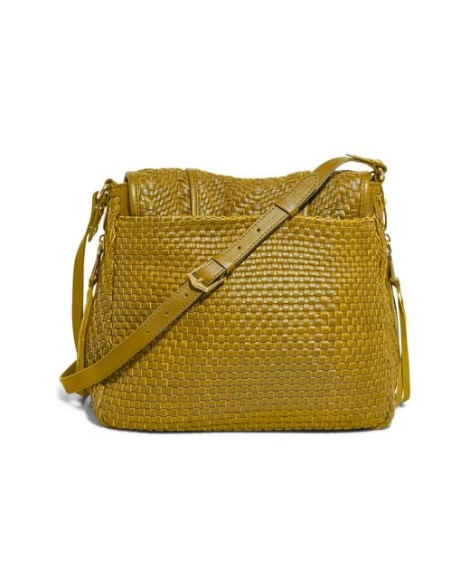 Aimee Kestenberg Green All For Love Woven Leather Shoulder Bag