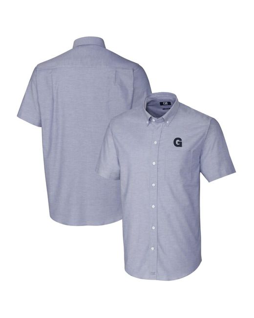 Cutter & Buck Blue Gonzaga Bulldogs Vault Stretch Oxford Short Sleeve Button-down Shirt At Nordstrom for men