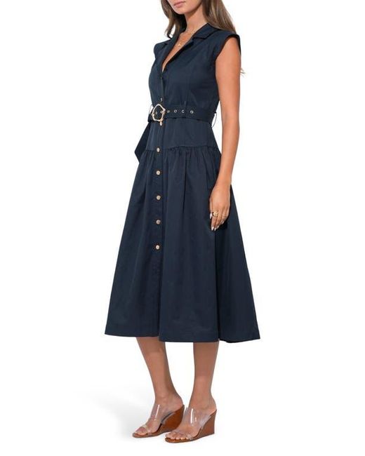 Adelyn Rae Blue Olivia Shirtdress