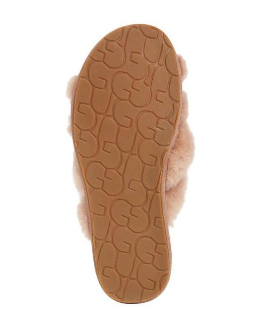 Ugg Pink Scuffita Genuine Shearling Slide Slipper