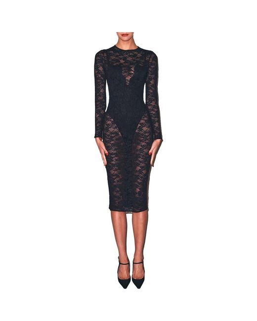 Fleur du Mal Women's Blue Le Stretch Multifit Lace Longsleeve Dress -  hulwithkids.com