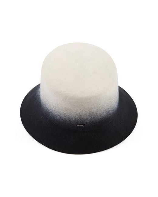 Eugenia Kim Black Ruby Gradient Wool Asymmetric Bucket Hat
