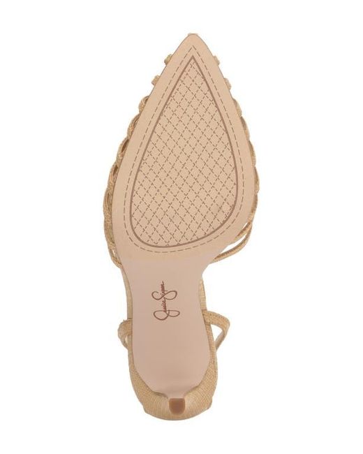 Jessica Simpson Metallic Paveri Ankle Strap Pointed Toe Pump