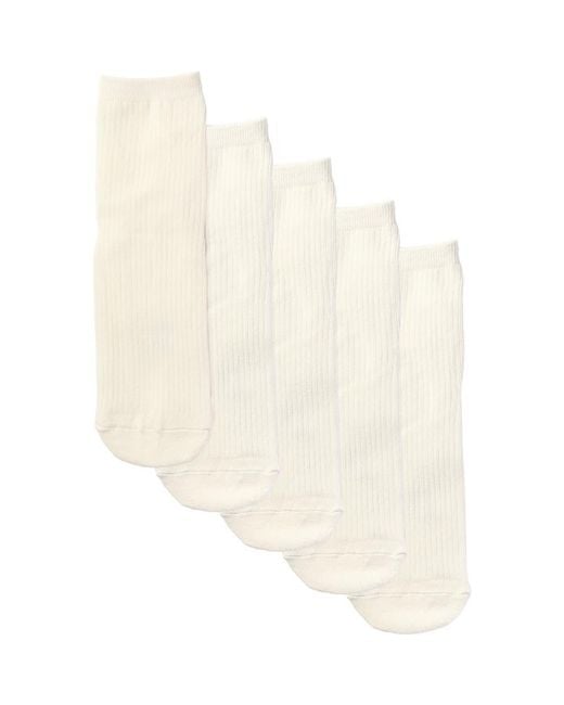 Stems White 5-Pack Everyday Ankle Socks