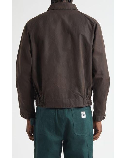 Bode Black Waxed Cotton Coach's Jacket for men