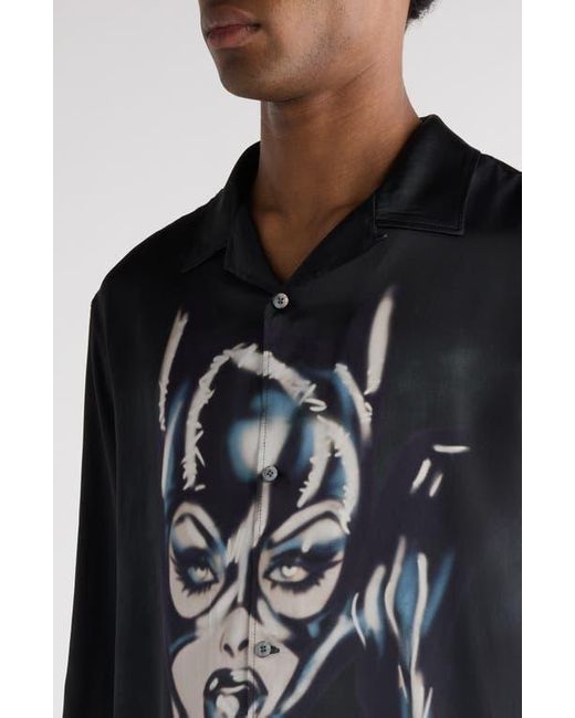 Acne Blue Dc Comics Catwoman Button-Up Shirt for men