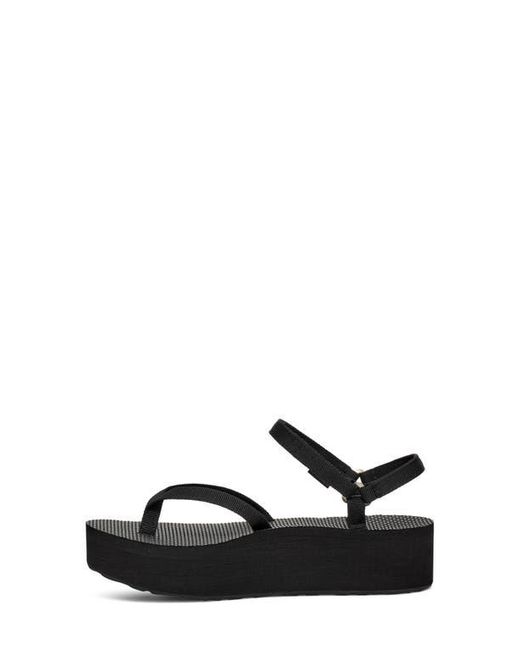 Teva Black Slim Flatform Sandal