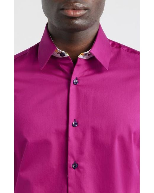 Siragusa Men's White Sinai Collection Luxe Cotton Dress Shirt