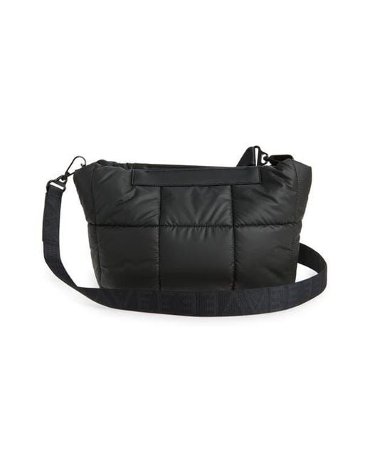 VEE COLLECTIVE Black Porter Basque Quilted Recycled Nylon Clutch