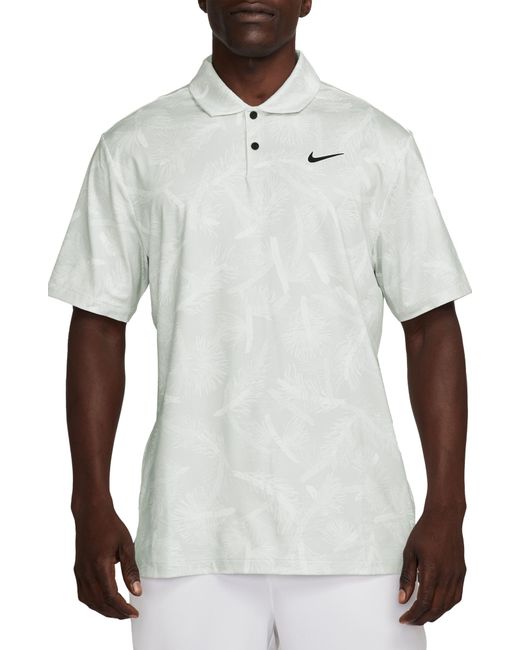 Nike White Tour Pines Print Dri-fit Golf Polo for men