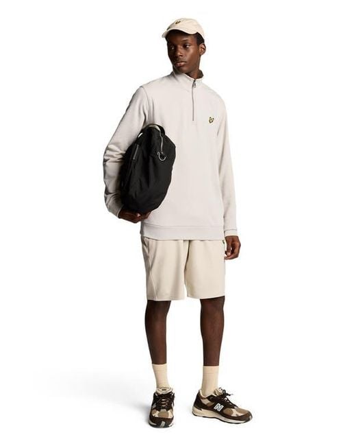 Lyle & Scott Natural Loopback Quarter Zip Sweat for men