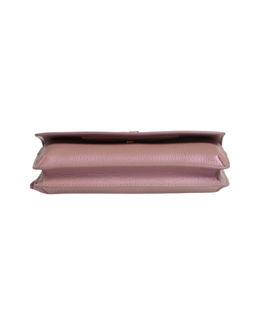 Tumi Pink Leather Crossbody Wallet