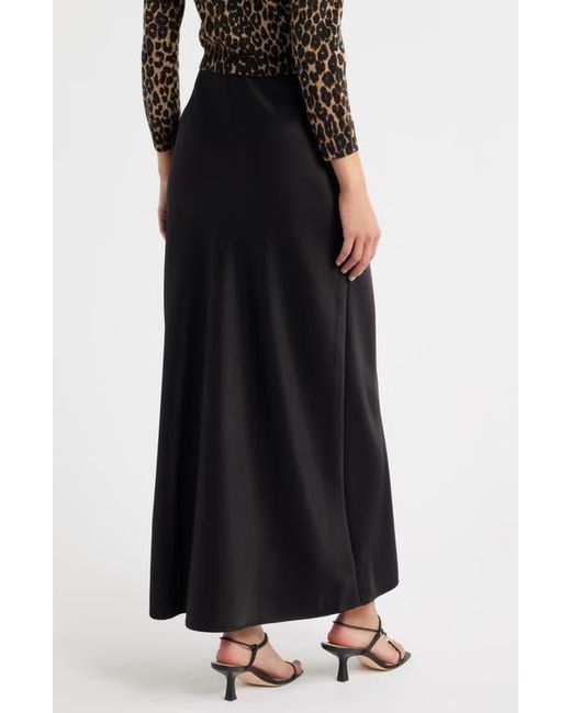 Reformation Black Layla Satin Maxi Skirt