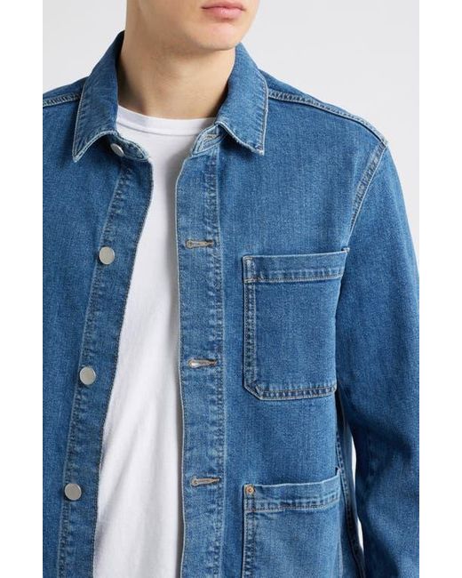 DL1961 Blue Sean Stretch Denim Shirt Jacket for men