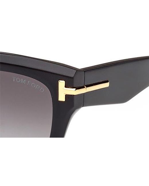 Tom Ford Gray 53Mm Gradient Butterfly Sunglasses
