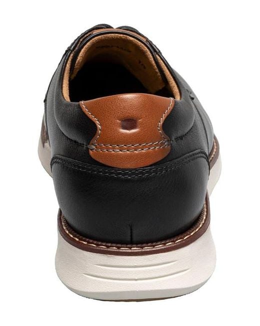 Florsheim Black Launch Plain Toe Derby for men