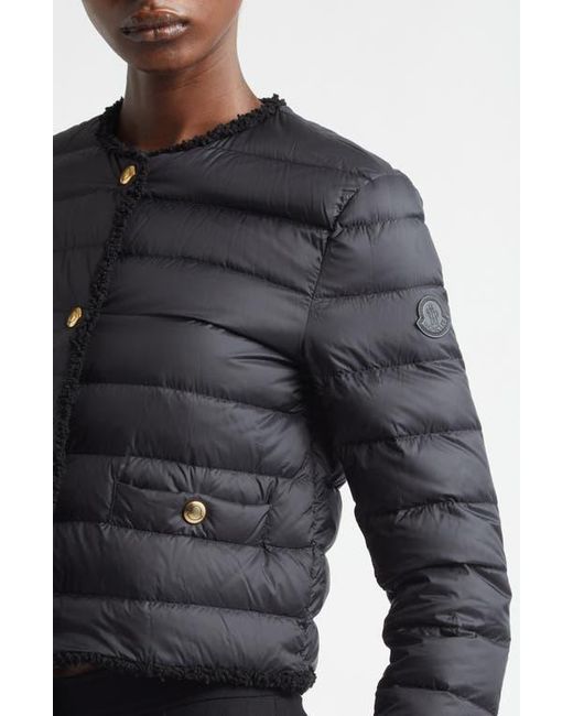 Moncler Black Fleurs Down Puffer Jacket