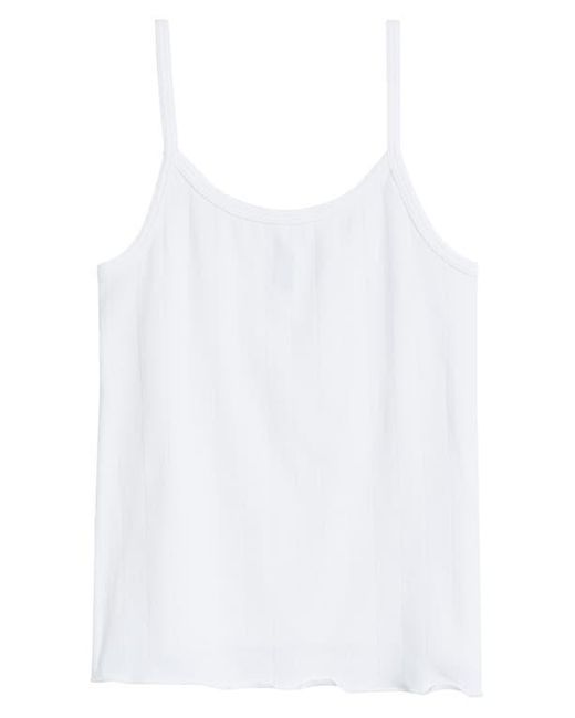 Skims White Drop Needle Pointelle Long Camisole