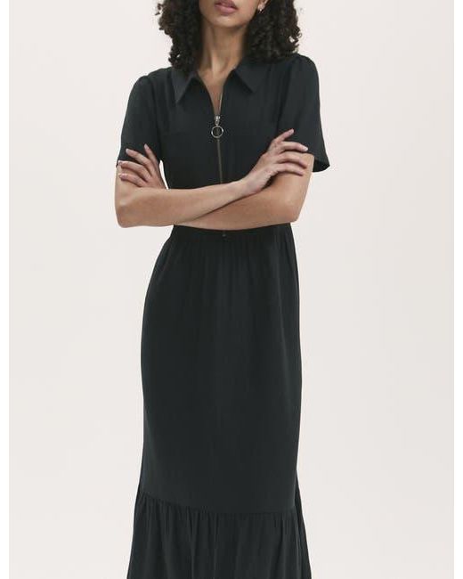 Finery London Tania Linen Blend Midi Shirt Dress in Black | Lyst Finery London Tania Linen Blend Midi Shirt Dress in Black | Lyst