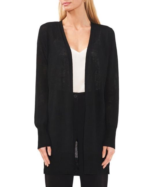 Halogen® Black Side Slit Cardigan