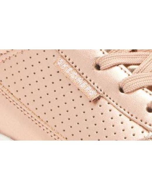Skechers Pink Uno Metallixs Wedge Sneaker