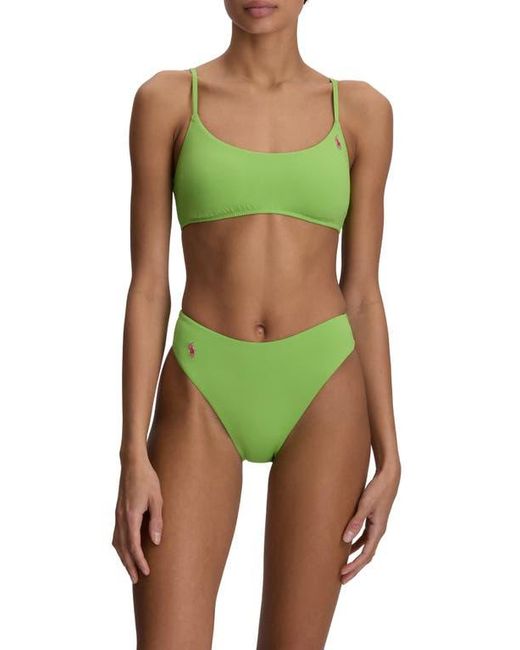 Polo Ralph Lauren Green Modern High Cut Bikini Bottoms