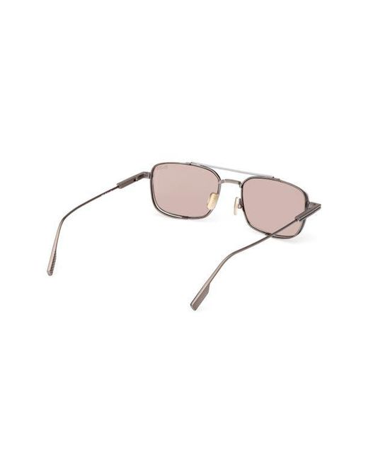 Zegna Pink 54Mm Rectangular Sunglasses for men