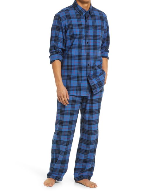 L.L. Bean Scotch Plaid Flannel Pajama Pants in Blue for Men Lyst