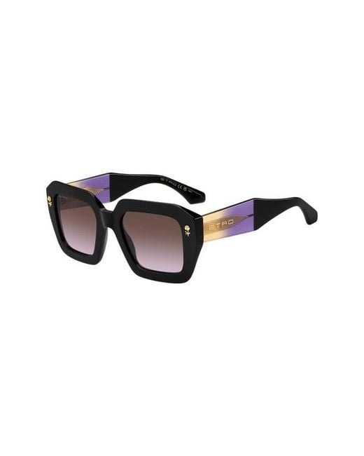 Etro Black 52Mm Gradient Rectangular Sunglasses