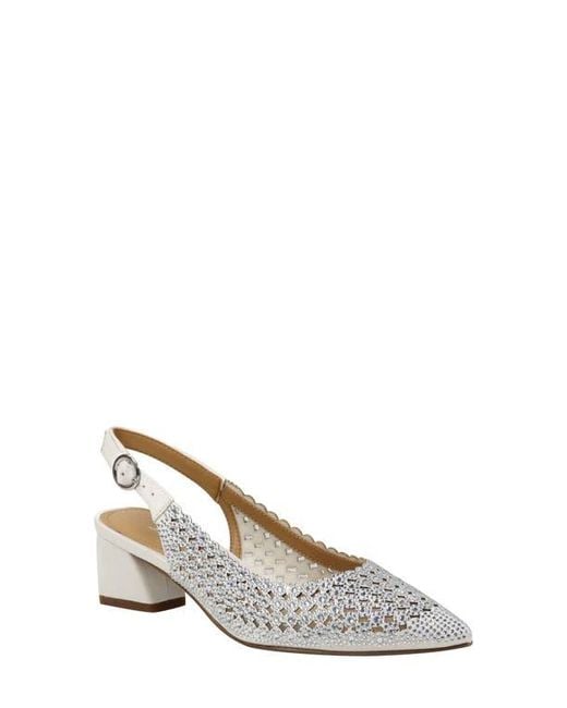 J. Reneé White Pranil Slingback Pointed Toe Pump