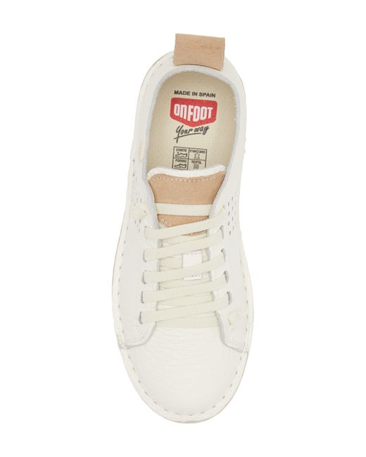 On Foot White 30250 Silken Low Top Sneaker