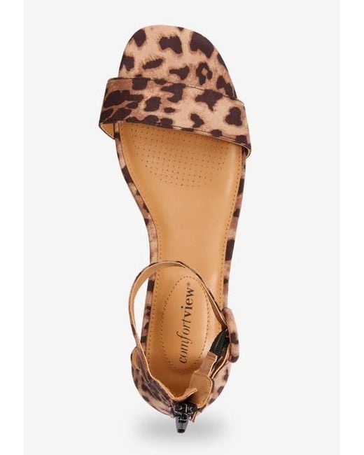 Comfortview Brown The Alora Patterned Sandal
