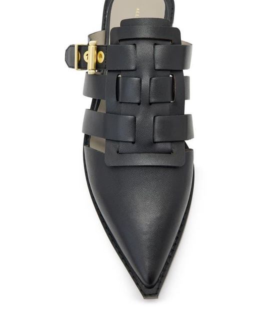 AllSaints Black Nala Pointed Toe Mule
