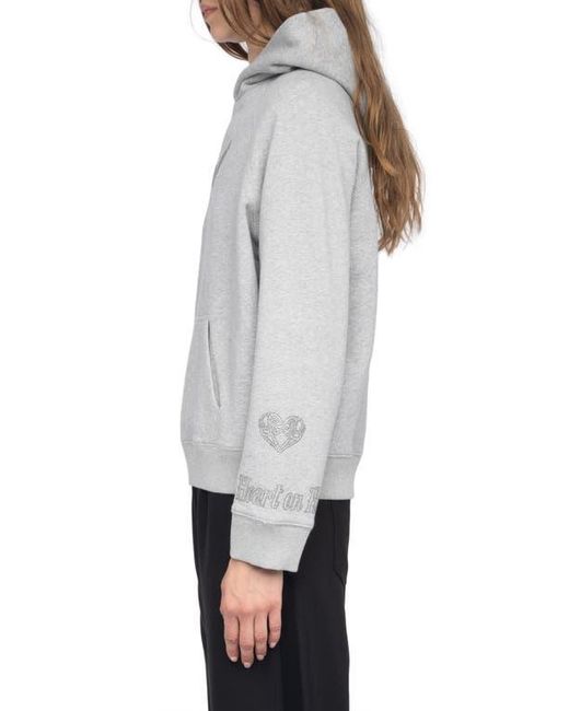 Zadig & Voltaire Gray Georgy Multicusto Strass Cotton Hoodie