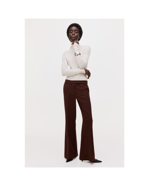 H&M Brown Flared Pants