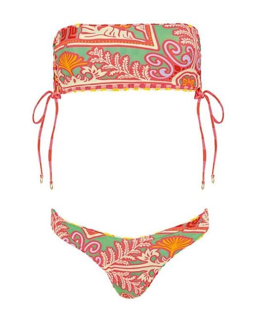Maaji Orange Golden Gambit Artemisa Reversible Bikini Top